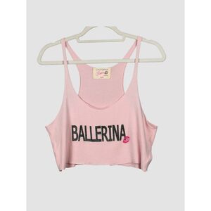 California Kisses Ballerina Crop Tank Pink Racerback Size S Adult / Child XL